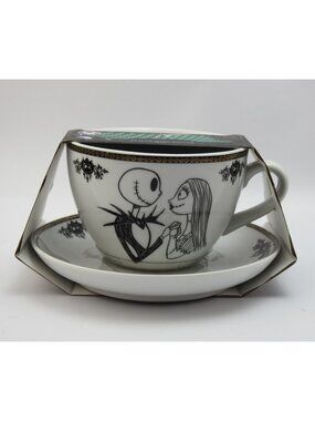 New Disney Nightmare Before Christmas Jack Sally Teacup Saucer Set